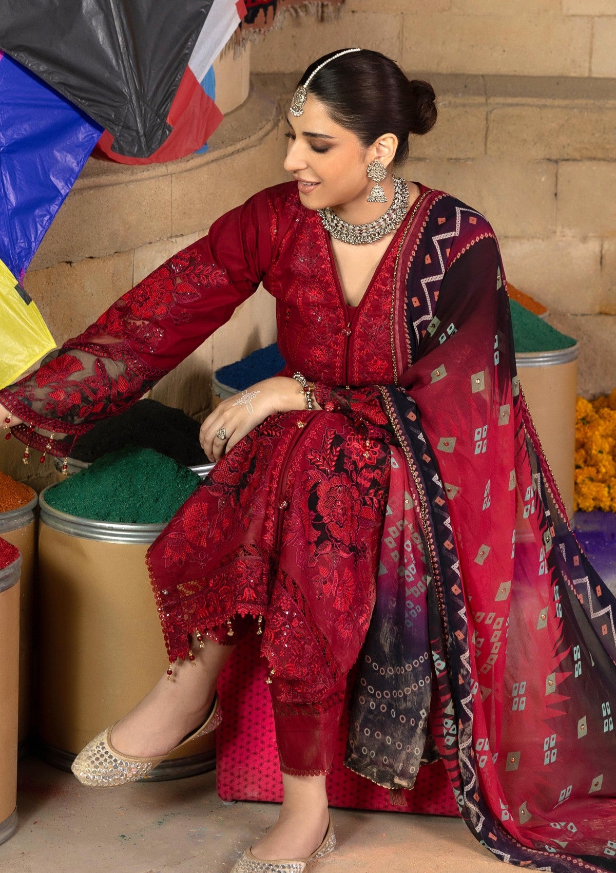 Al Zohaib Btj-09 Lawn Bandhani 4 Al Zohaib Btj-09 Lawn Bandhani - Image 4