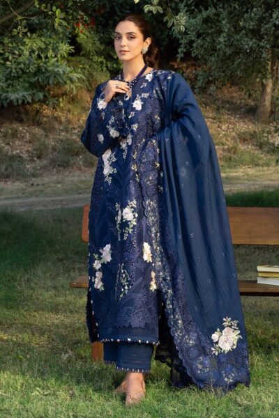 Elaf Premium Blue Belle Ely-04b Lawn