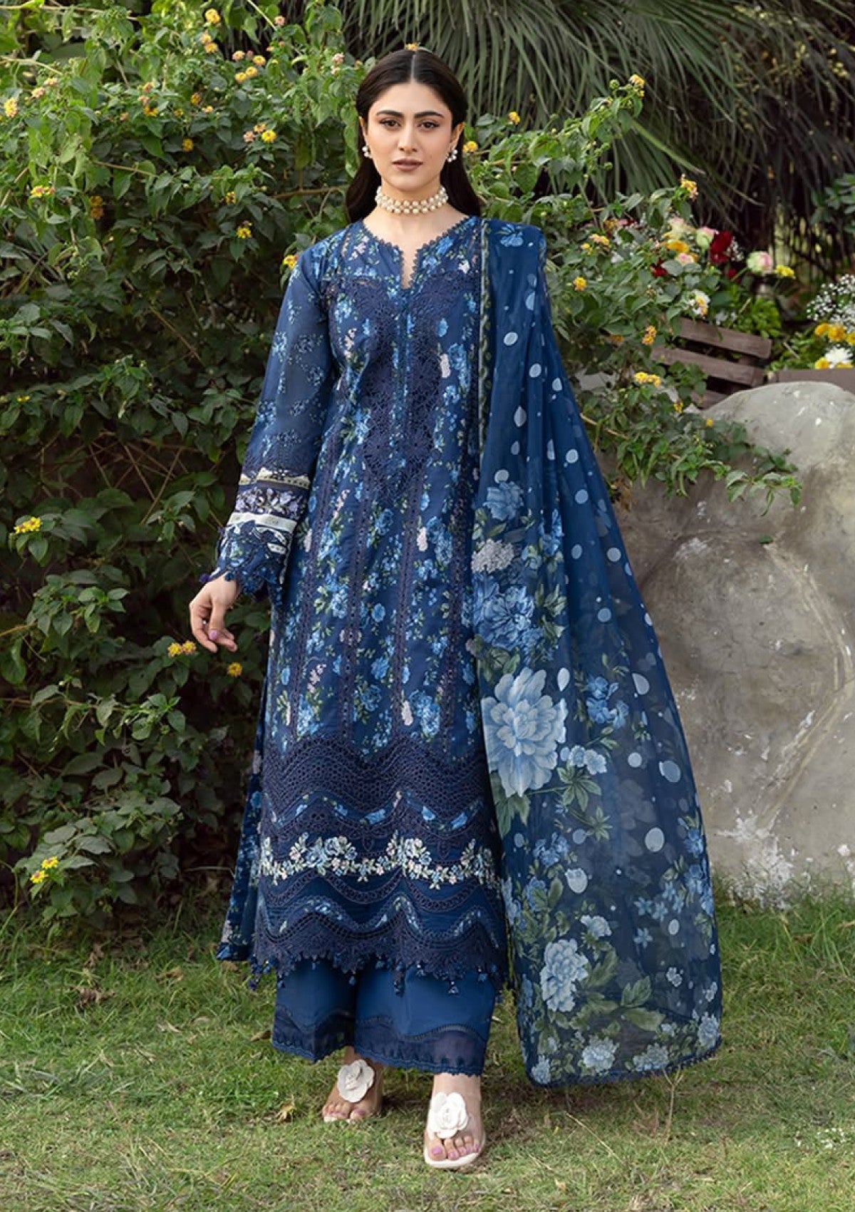 Elaf Premium Neel Erc 3B Lawn Chikankari Prints 26 1 Elaf Premium Neel Erc 3B Lawn