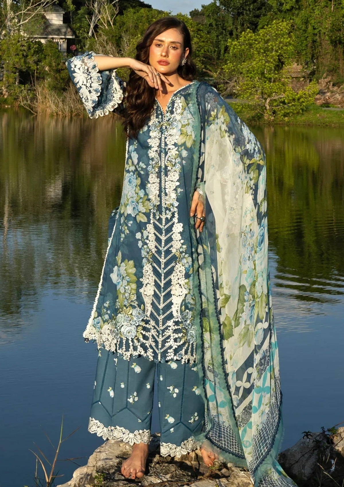 Elaf Premium Sea Enchantress Esa-07B Lawn Signature Embroidered Prints 26 1 Elaf Premium Sea Enchantress Esa-07B Lawn