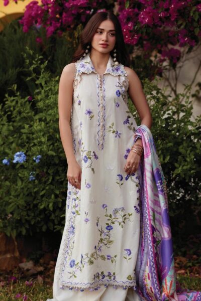 Farah Talib Aziz Evita Ivory Fta-01 Lawn