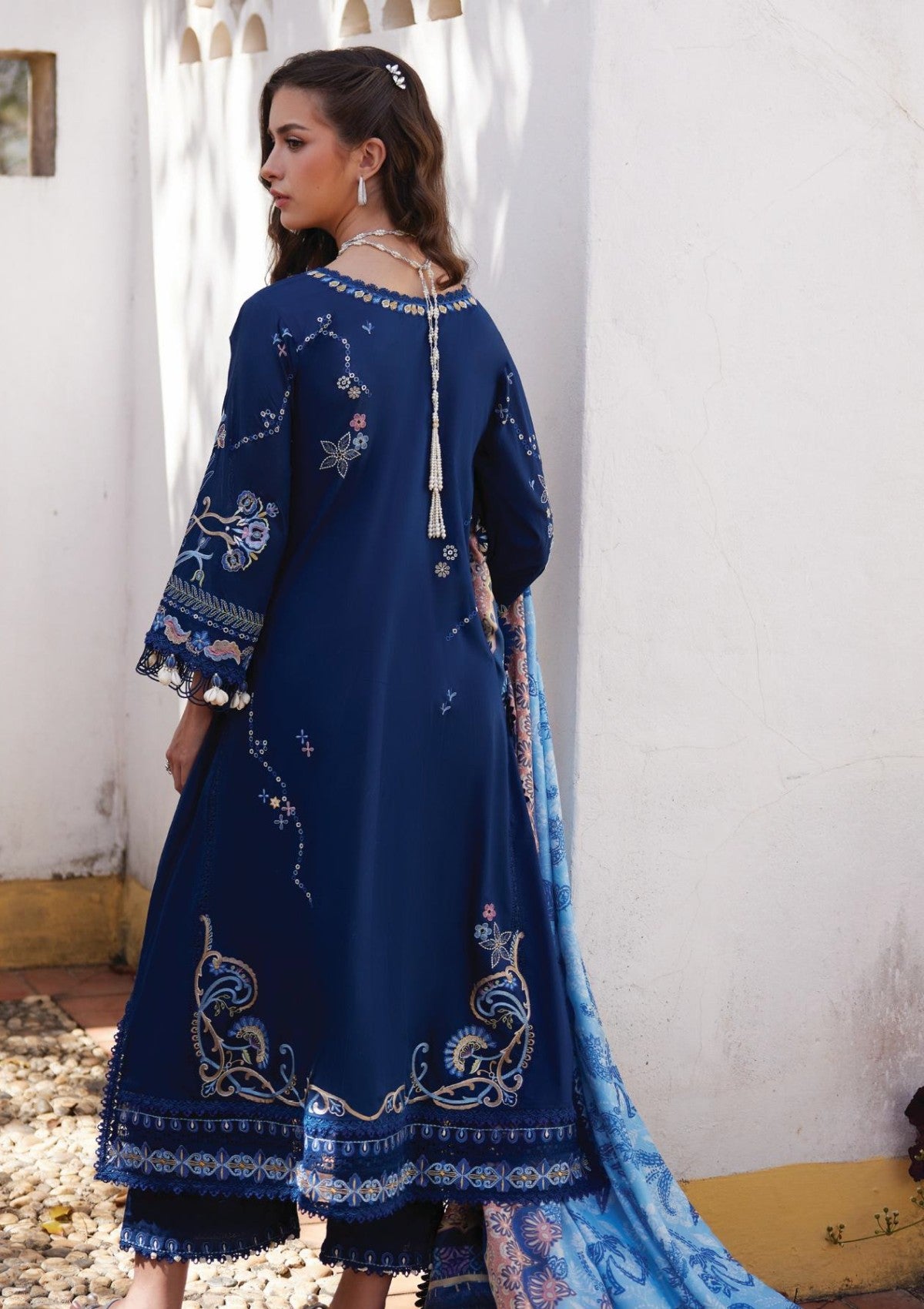 Farah Talib Aziz Nia Navy Fta-08 Lawn Luxury Unstitched 26 2 Farah Talib Aziz Nia Navy Fta-08 Lawn Luxury Unstitched 26 - Image 2