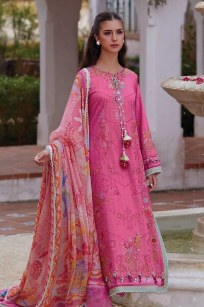 Farah Talib Aziz Palmira Pink Fta-05 Lawn