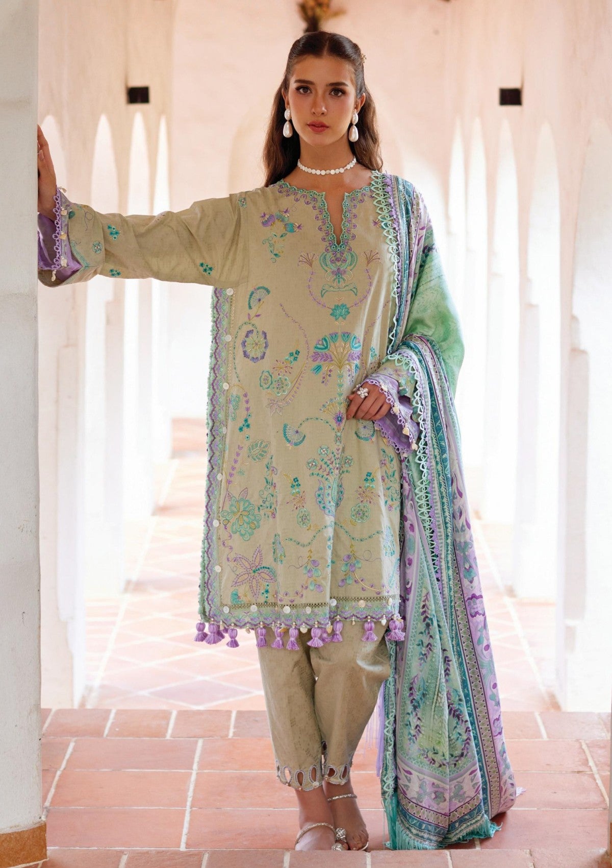 Farah Talib Aziz Valeria Olive Fta-07 Lawn Luxury Unstitched 26 1 Farah Talib Aziz Valeria Olive Fta-07 Lawn