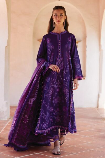 Farah Talib Aziz Vicenta Violet Fta-06 Lawn