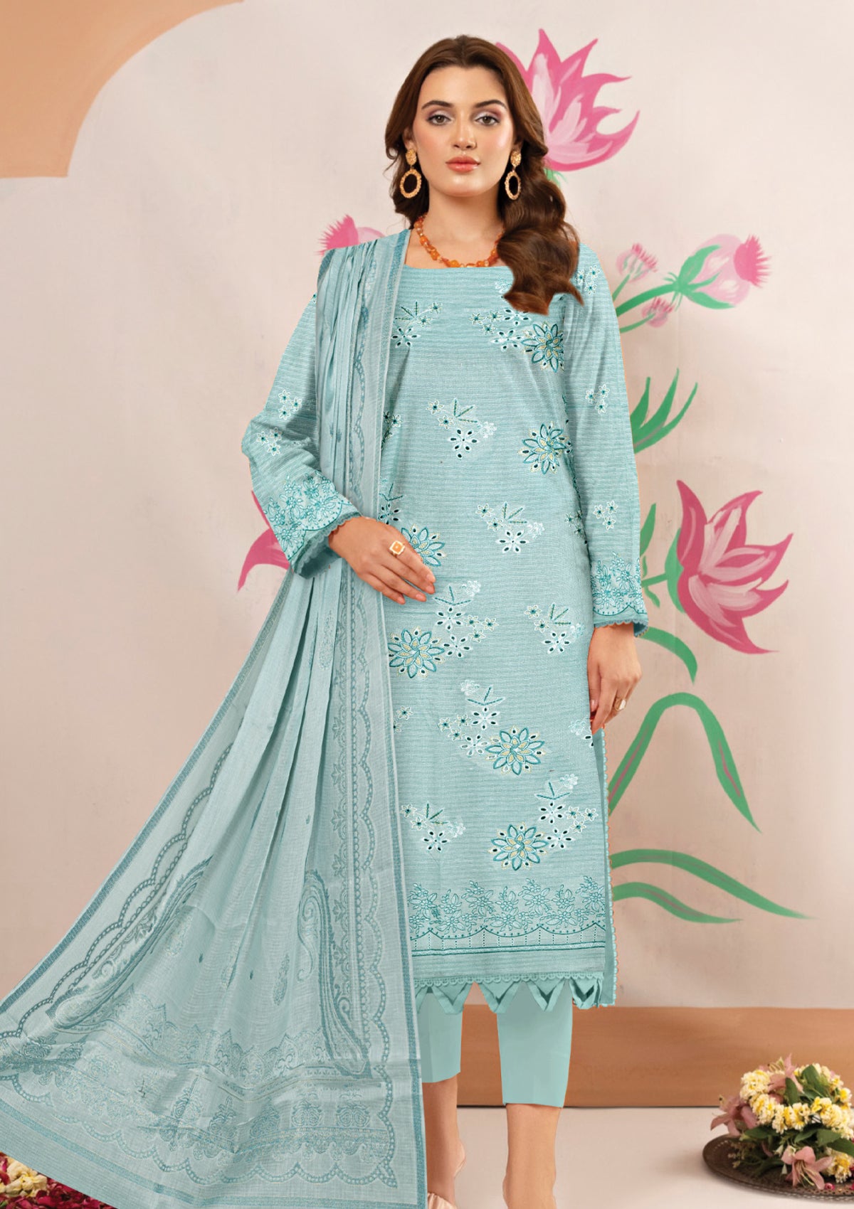 Humdum L Ferozi Lawn Embroidered 1 Humdum L Ferozi Lawn