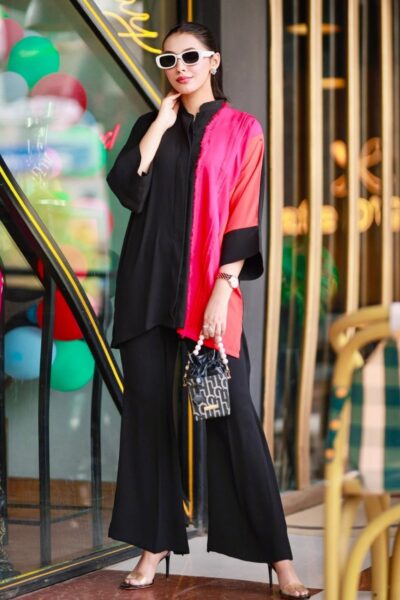 Manahils Color Block Fringes Allechant