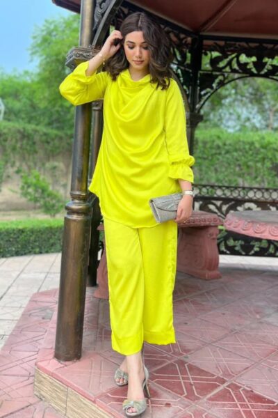 Manahils Cowl Neck Lime Allechant