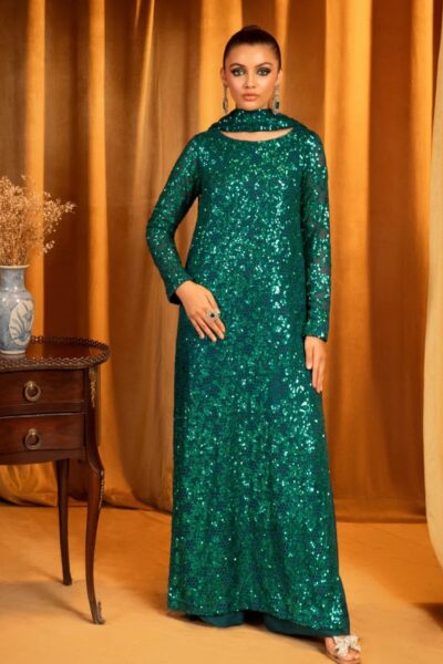 Meeral Aquamarine Luxury Festive