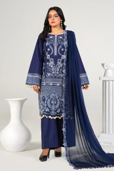 Abeer Rasheed Laal Luxury Blue Lawn Collection 2026
