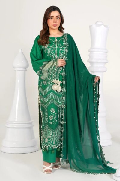 Abeer Rasheed Laal Luxury Green Lawn Collection 2026