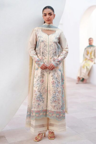 Afrozeh Sunspell Embroidered Zwu 113 Nurelle Lawn Collection 2026
