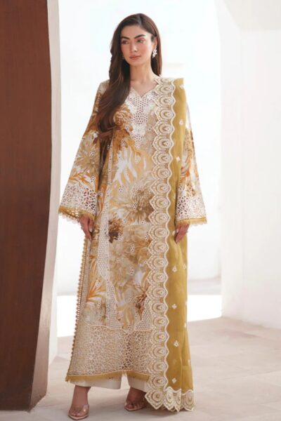 Afrozeh Sunspell Embroidered Zwu 119 Calyra Lawn Collection 2026