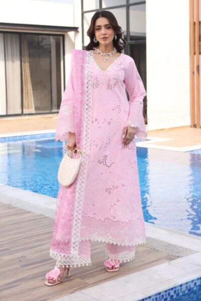 Aylin Luxury Summer Pink Lilly Lawn Collection 2026
