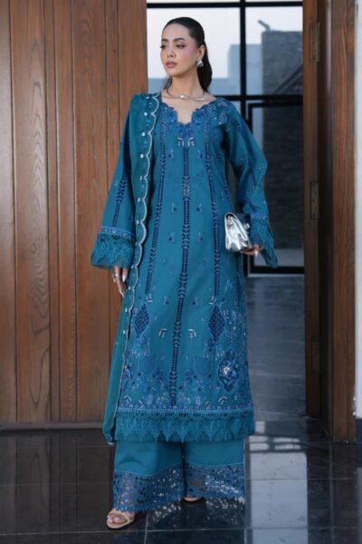 Aylin Luxury Summer Teal Lotus Lawn Collection 2026