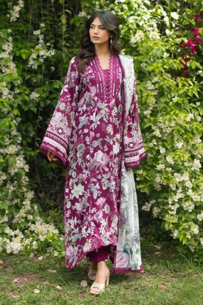 Elaf Premium Bridgerton Prints Epb 04b Dolce Rosa Lawn Collection 2026