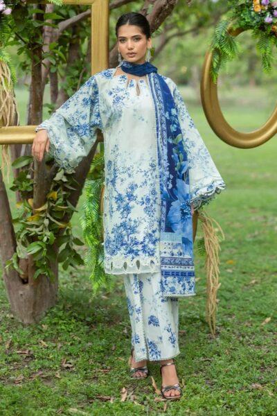 Elaf Premium Bridgerton Prints Epb 07b Fiori D'avorio Lawn Collection 2026