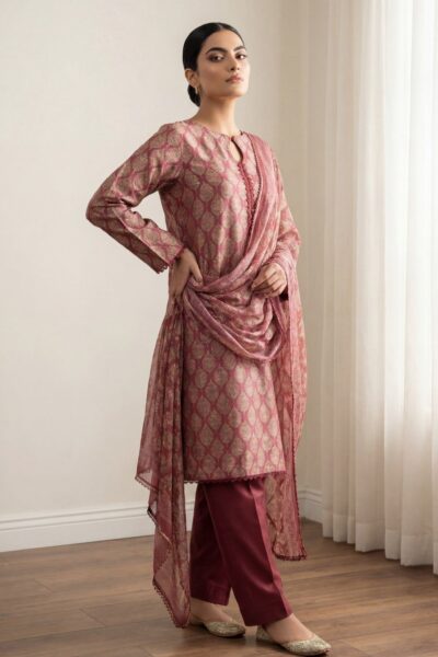Formals Rubaaiyat Shamoz Silk Rss 02 Light Maroon Lawn Collection 2026