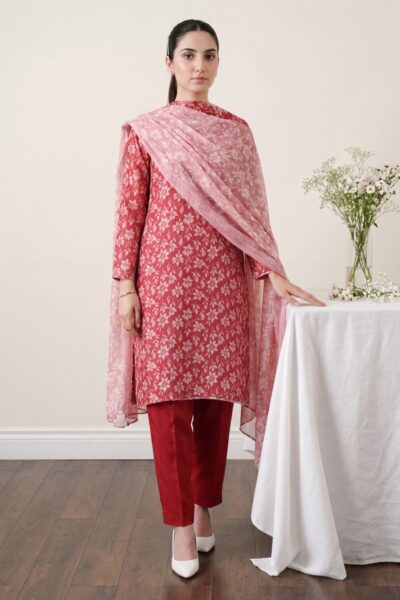 Formals Rubaaiyat Shamoz Silk Rss 02 Maroon Lawn Collection 2026