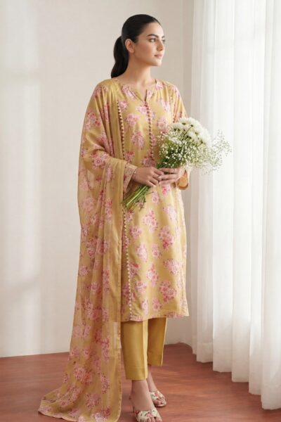 Formals Rubaaiyat Shamoz Silk Rss 02 Mustard Lawn Collection 2026