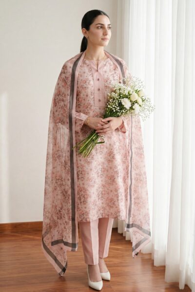 Formals Rubaaiyat Shamoz Silk Rss 02 Tea Pink Lawn Collection 2026