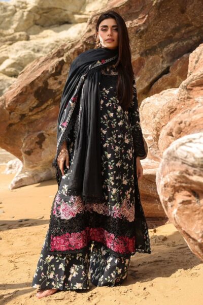 Mm Manara Summer Dreams D 04 Black Pearl Lawn Collection 2026