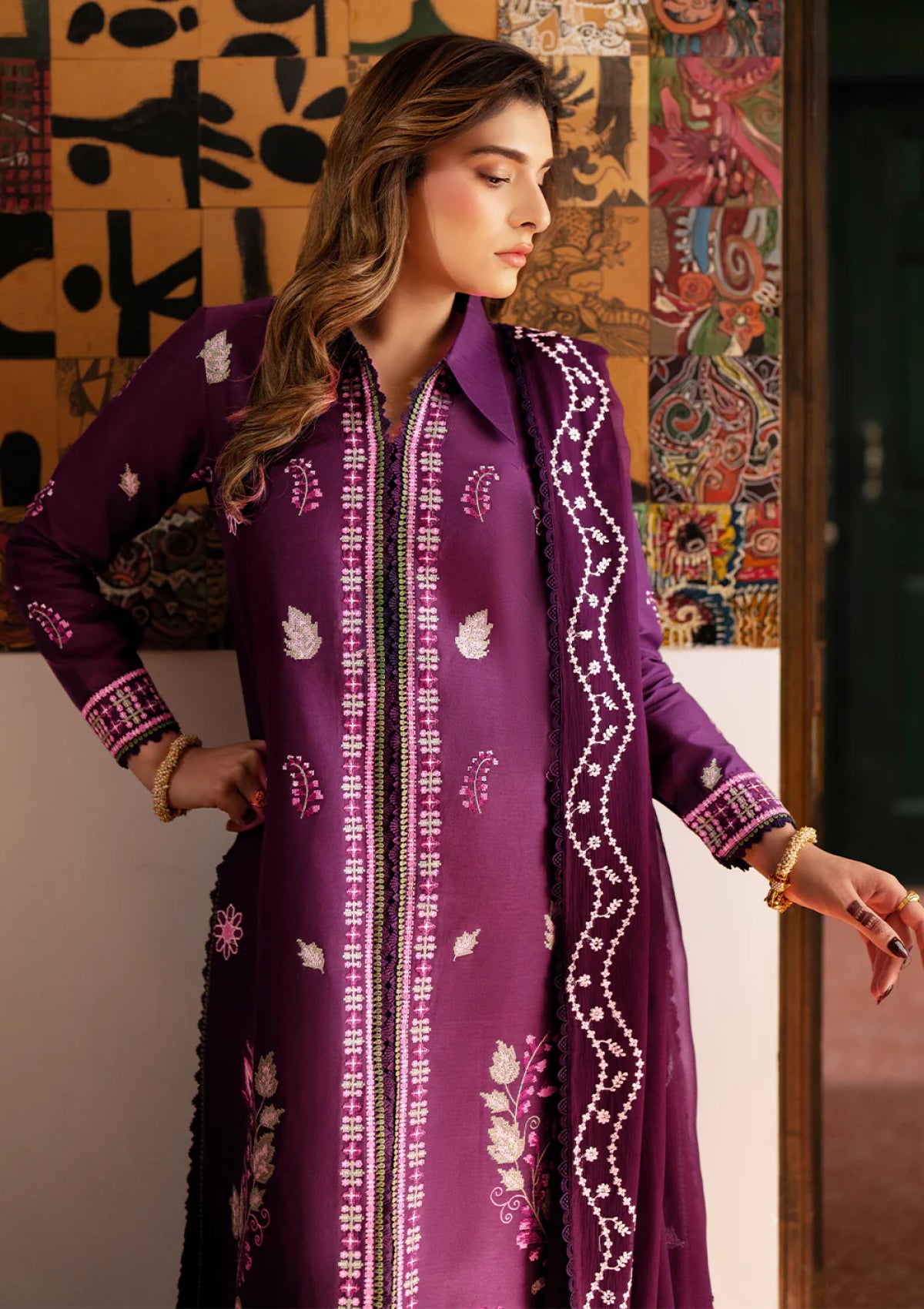 Mahnur Satrangi St 04 Lawn Collection 2026 2 Mahnur Satrangi St 04 Lawn Collection 2026 - Image 2