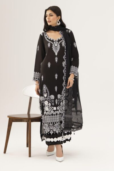 Rayasha Embroidered Rl 1301 Black Whisper Lawn Collection 2026