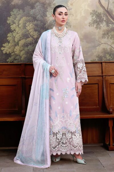 Roheenaz Floral Reveire Runss 601 Petal Bloom Lawn Collection 2026
