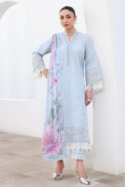 Roheenaz Floral Reveire Runss 602 Morning Petal Lawn Collection 2026