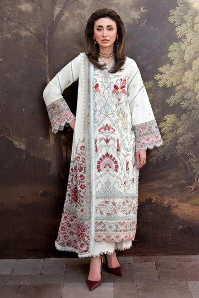 Roheenaz Floral Reveire Runss 611 Lunar Glow Lawn Collection 2026