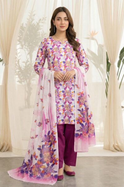 Rubaaiyat R Prints Volume 3 D 28 Purple Lawn Collection 2026