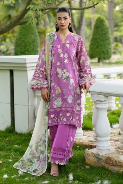 Elaf Premium Signature Embroidered Lawn Vol Ii Esg 07b