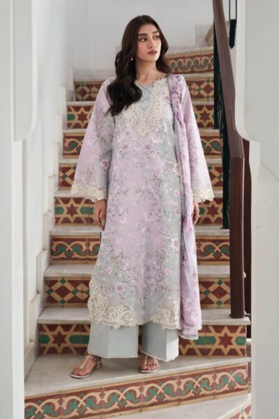 Neeshay Summer Lines Lawn Vol Ii Blushmere