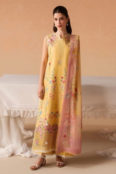 Afrozeh Lawn Evania Yellow