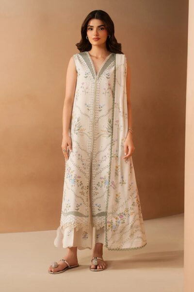 Afrozeh Lawn Luem Ivory