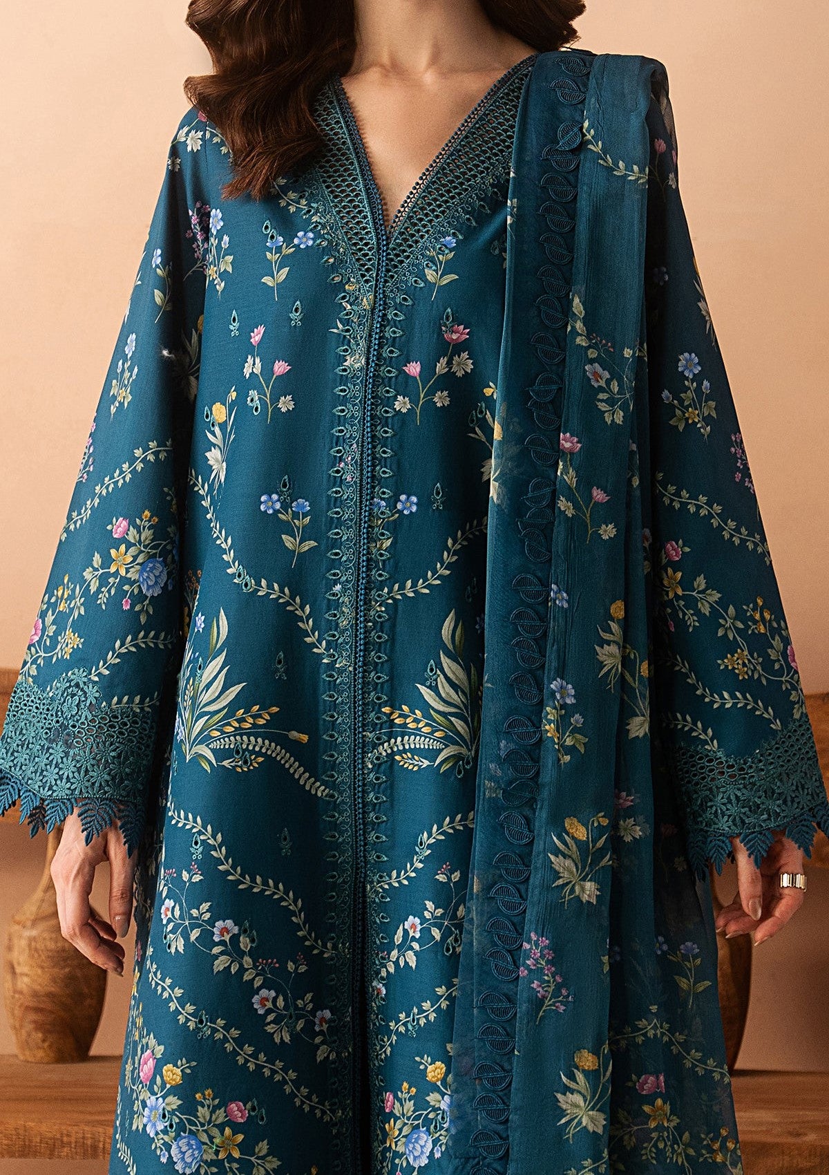 Afrozeh Lawn Luem Teal Haze Summer Edit 2 Afrozeh Lawn Luem Teal Haze Summer Edit