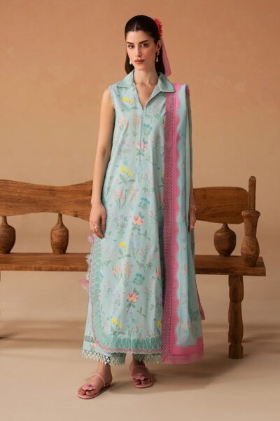 Afrozeh Lawn Sunlaced Plum