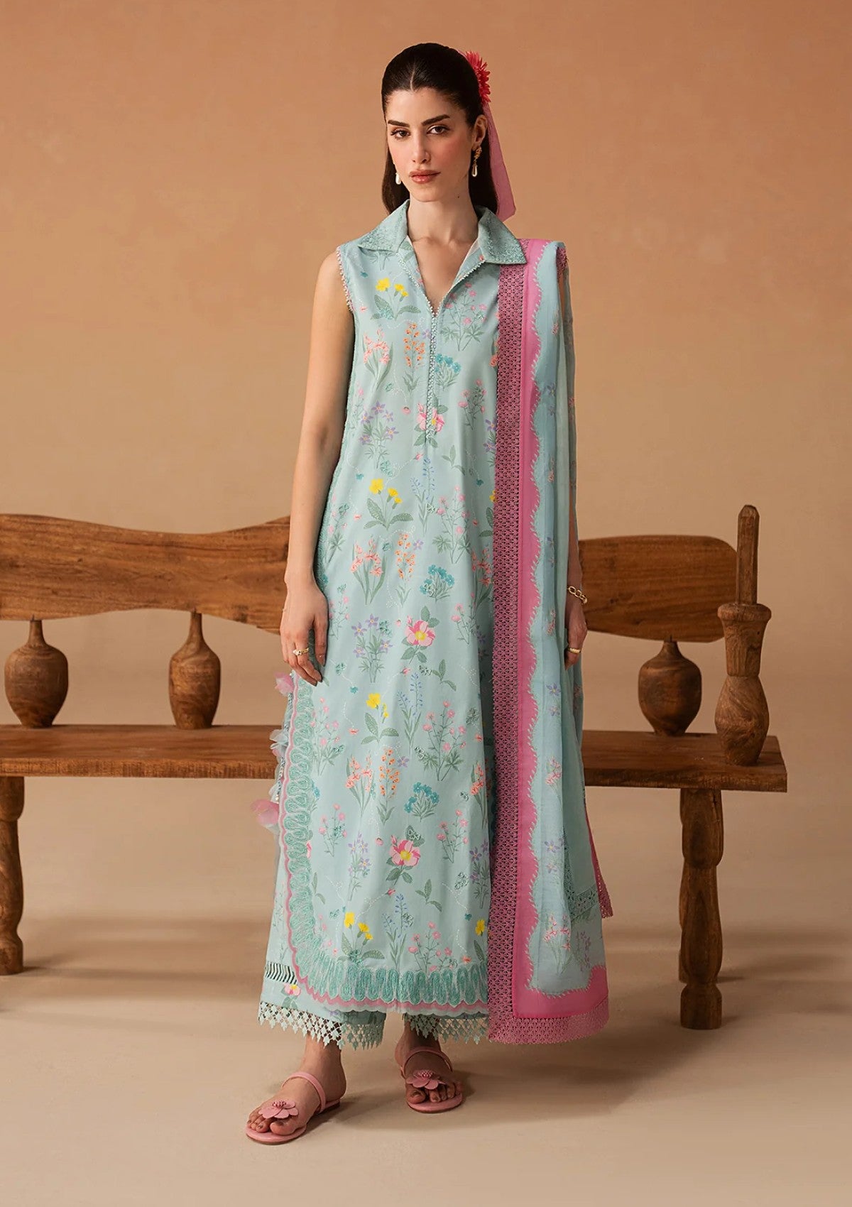 Afrozeh Lawn Sunlaced Plum Haze Summer Edit 1 Afrozeh Lawn Sunlaced Plum