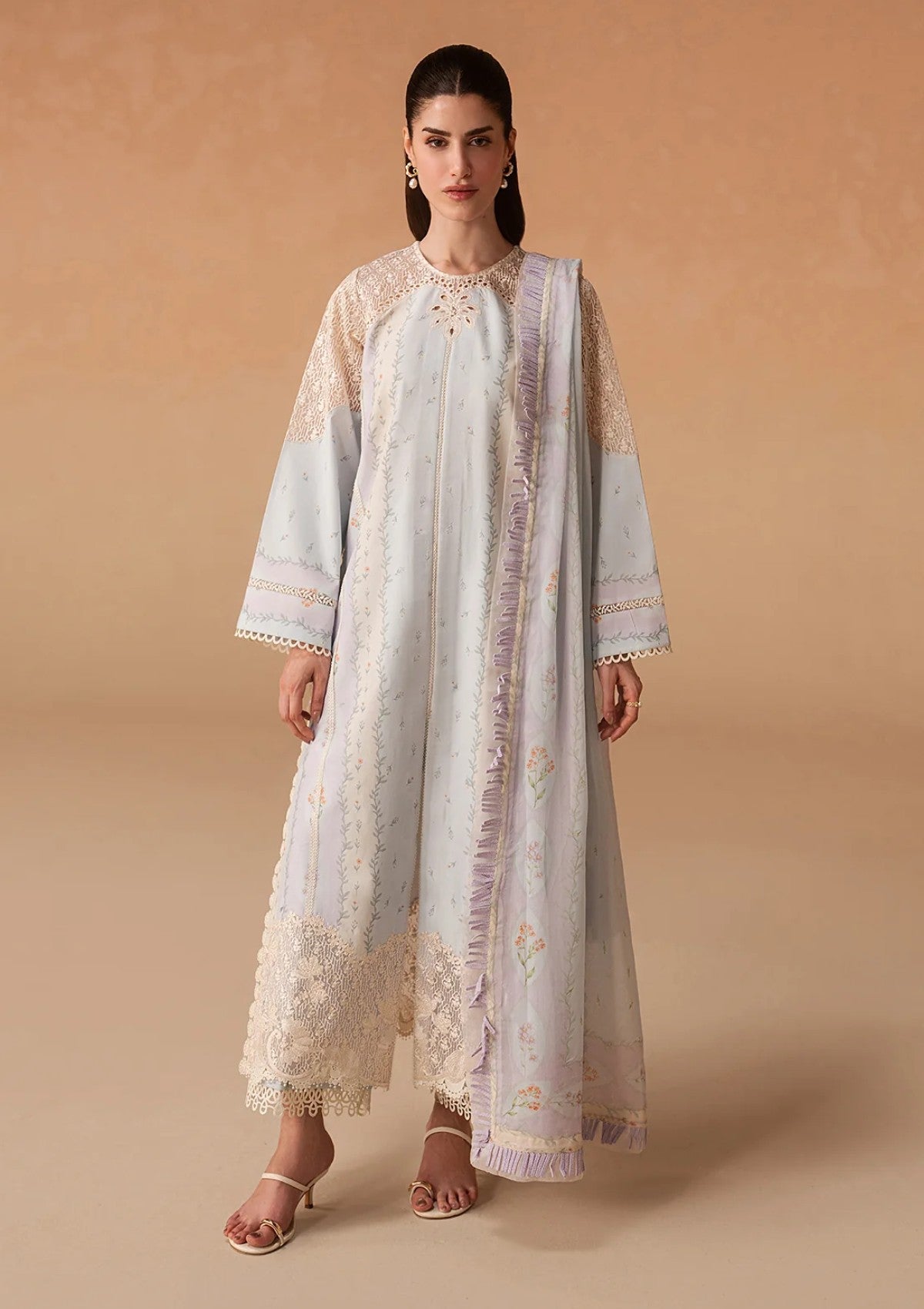 Afrozeh Lawn Sunnival Blue Haze Summer Edit 1 Afrozeh Lawn Sunnival Blue